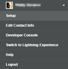 Salesforce menu