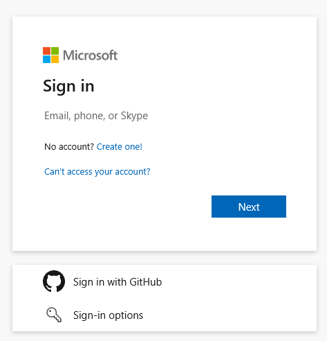 Azure DevOps sign-in