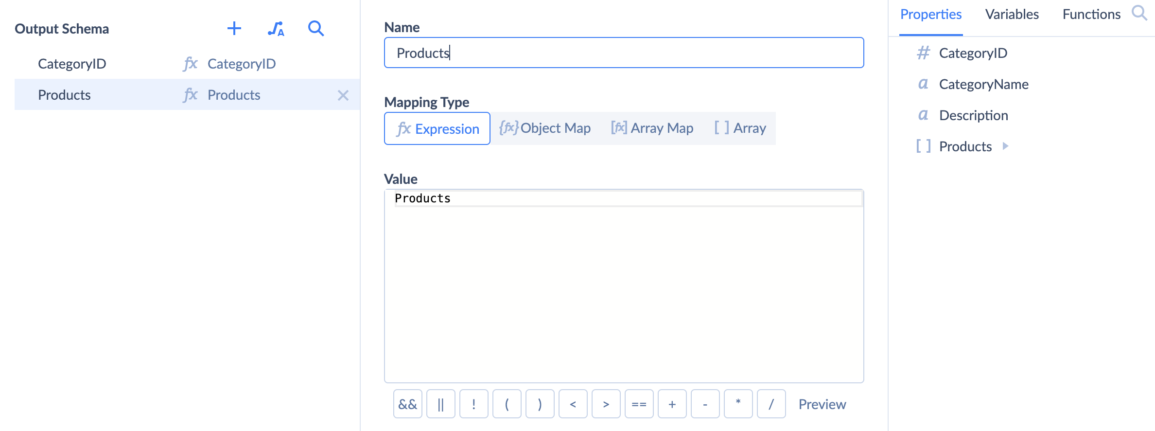 JSON Target Component